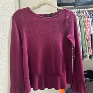 Ann Taylor Women's Magenta Long Sleeve Top - Size XS